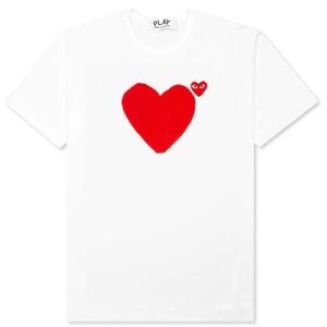 NWT COMME DES GARCONS PLAY RED EMBLEM NO EYES T-SHIRT